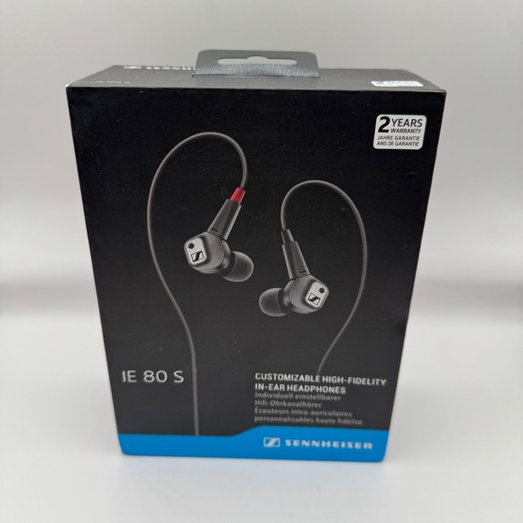 Sennheiser IE 80 S Customizable High-Fidelity In-Ear Headphones Comply Foam - Picture 1 of 5